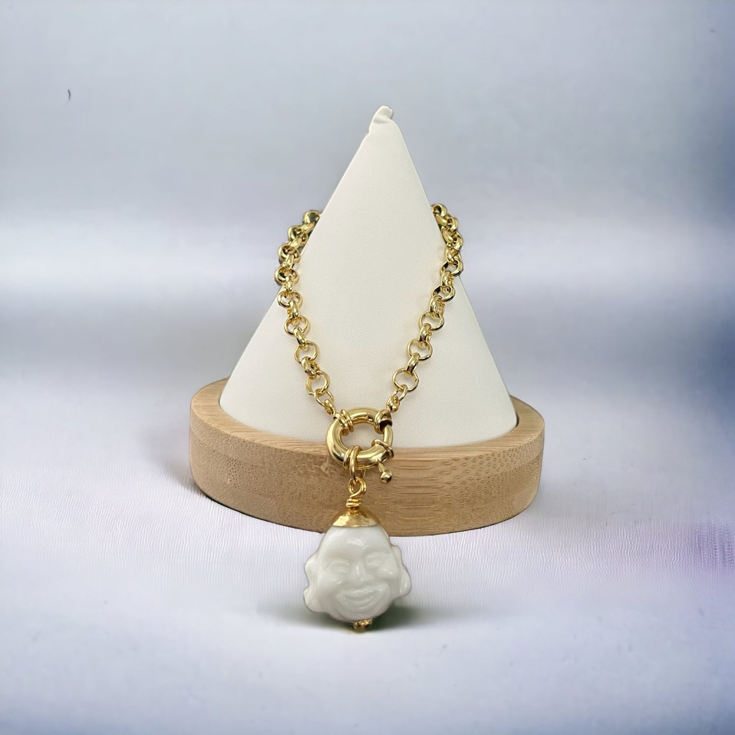 Pulsera estilo Rolo Buda de la buena suerte