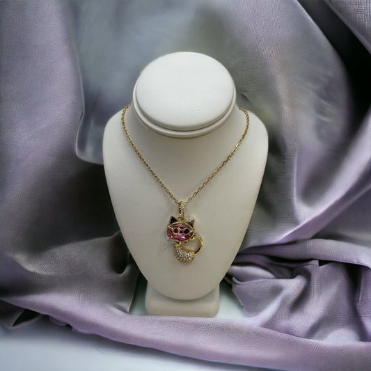 Cadena Gato Swarovski