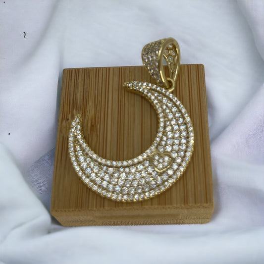Dije de luna Zirconia real